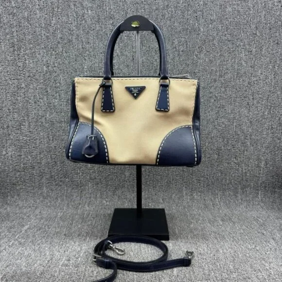 100% Authentic Prada City Canvas Satchel Bag 410-120524 - Picture 2 of 16